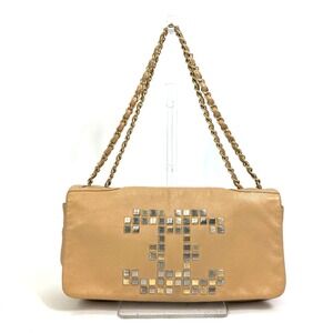 CHANEL Cream Shoulder Bag